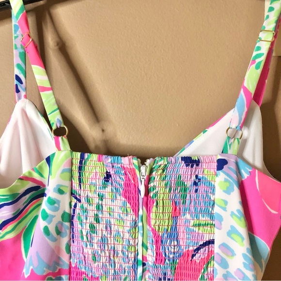 Lilly‎ Pulitzer Scarlet Stretch Dress Raise the Bar Pink Blue Size 0 - Picture 8 of 9